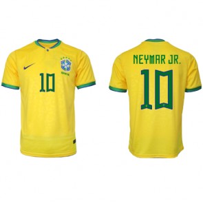 Brasil Neymar Jr #10 Hjemmedrakt VM 2022 Kortermet